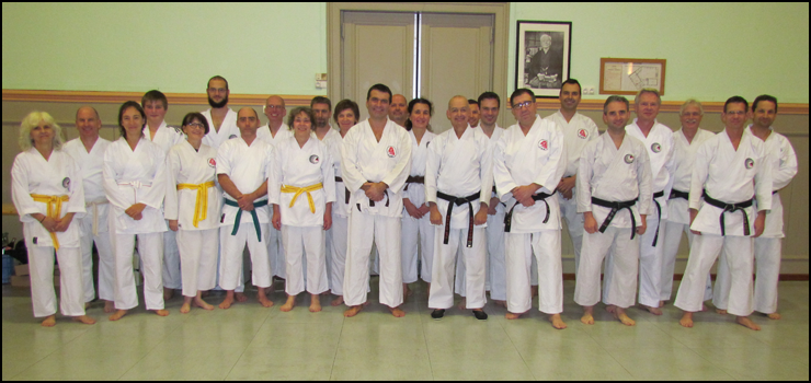 Les participants du dojo lors de la venue de sensei Pierre Portocarrero à Sélestat.