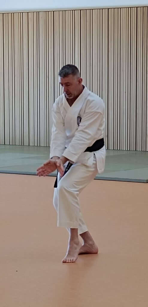 Jean-Paul BUCHERT, en phase finale du kata Hangetsu.