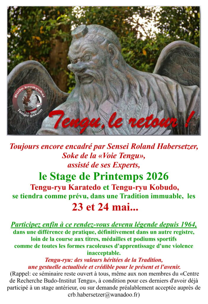 Informations du stage de printemps du 23 et 24 mai 2026 à Eschau.